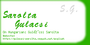 sarolta gulacsi business card